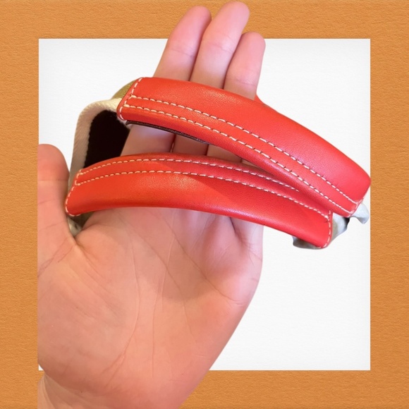 Authentic Coach Nylon Red Leather Trim Tote Bag Style 5656 Tan Shoulder Purse - Picture 11 of 16